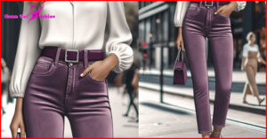 purple jeans