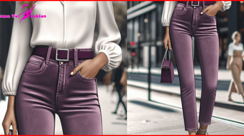 purple jeans