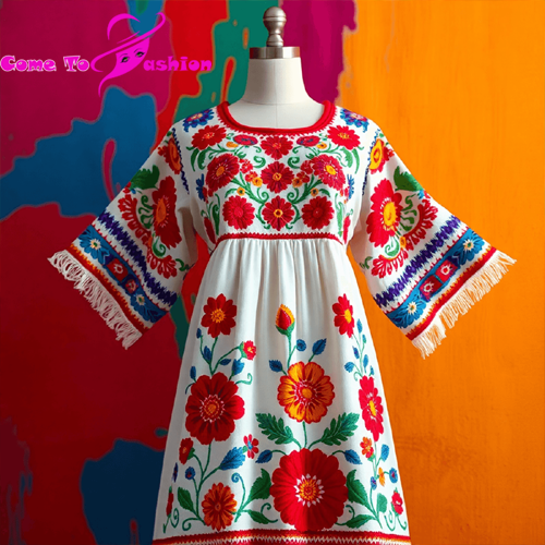 mexican embroidered dress