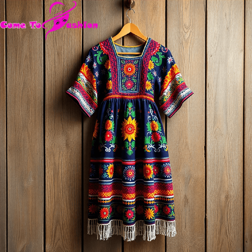 mexican embroidered dress